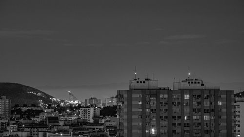 Long exposure urban night photography with buildings and lights of a brazilian city