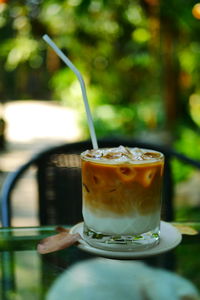 Close-up of drink on table