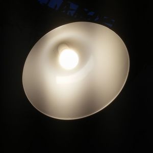 Low angle view of electric lamp