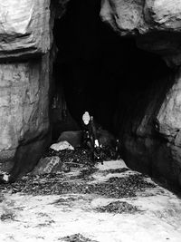 Rock formations in cave