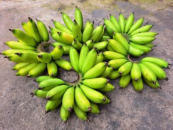 High angle view of bananas