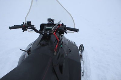 Low angle view of car on snow