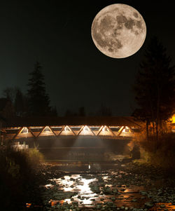 Scenic view of moon against sky at night