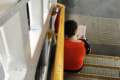 Man sitting outdoors