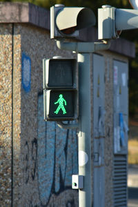 Close-up of road sign