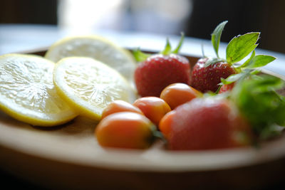 Close-up of fruits in bowl