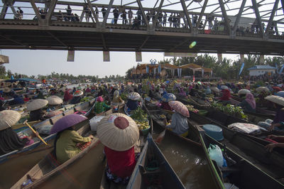 Floating market, floating market festival in banjarmasin lok baintan