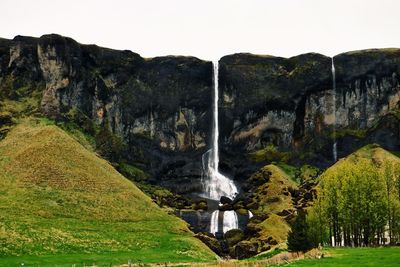 Scenic view of waterfall