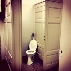 Open door of bathroom
