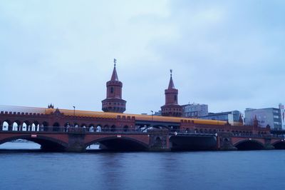 Bridge over river in city