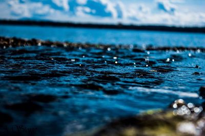 Surface level of water