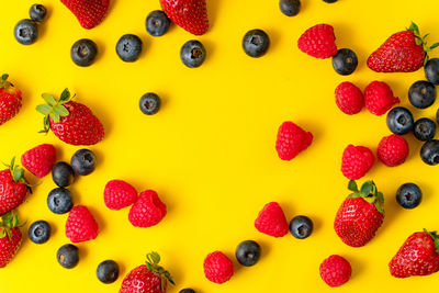 High angle view of fruits