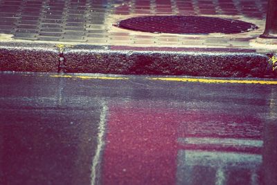 Close-up of red wall