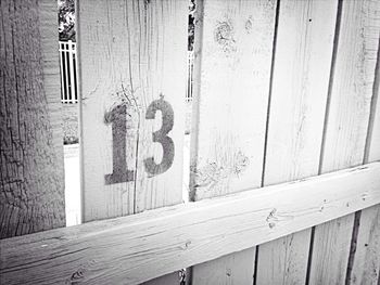 Close-up of wooden door