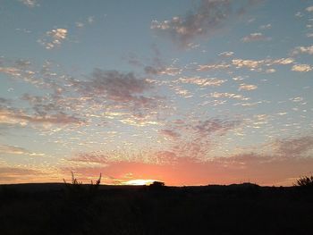 Scenic view of sky during sunset