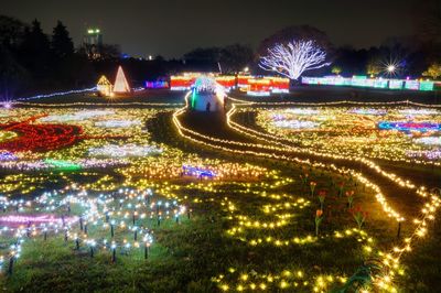 Light trails at night