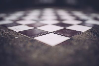 Close-up of chess board