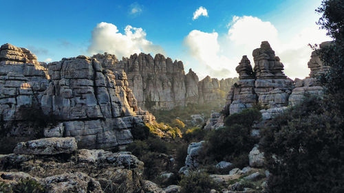 View of rock formations