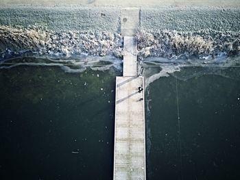 High angle view of sea shore