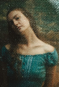 Close-up portrait of woman