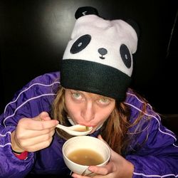 Portrait of man holding coffee cup