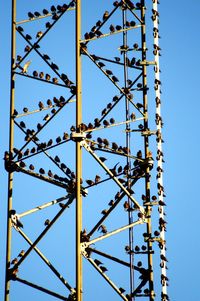 Low angle view of ferris wheel against clear sky