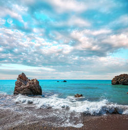 Dramatic clouds over cyprus sea in summer