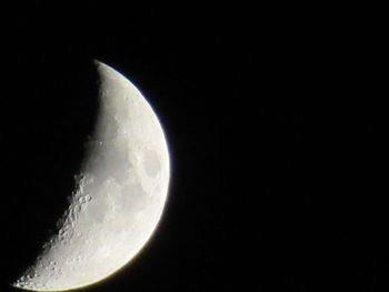 Close-up of moon against dark sky