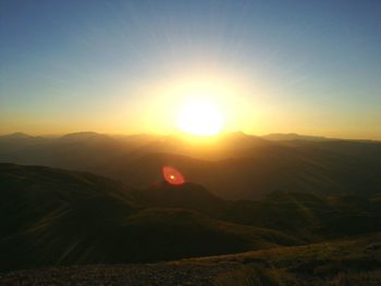 Sunset over landscape