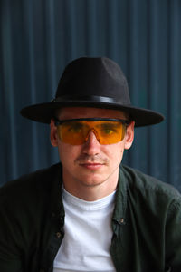 Portrait of man wearing hat