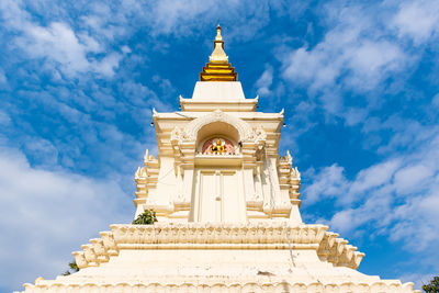 Low angle view of temple against sky