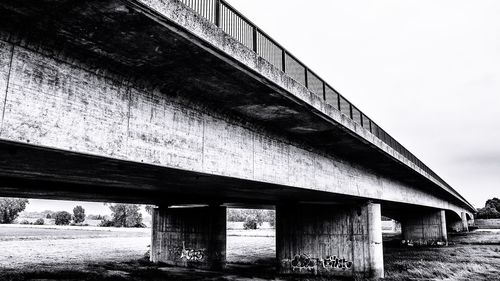 Low angle view of bridge against sky