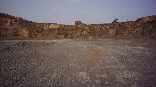 View of landscape against clear sky