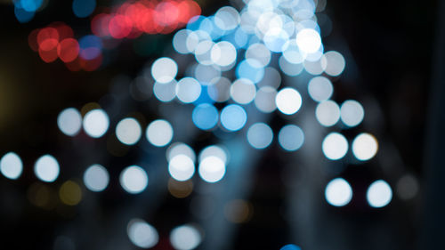 Defocused lights at night