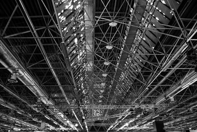 Low angle view of illuminated ceiling in building