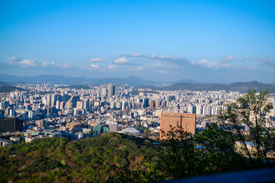 High angle view of cityscape