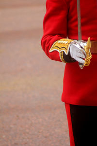 Soldier wearing traditional uniform