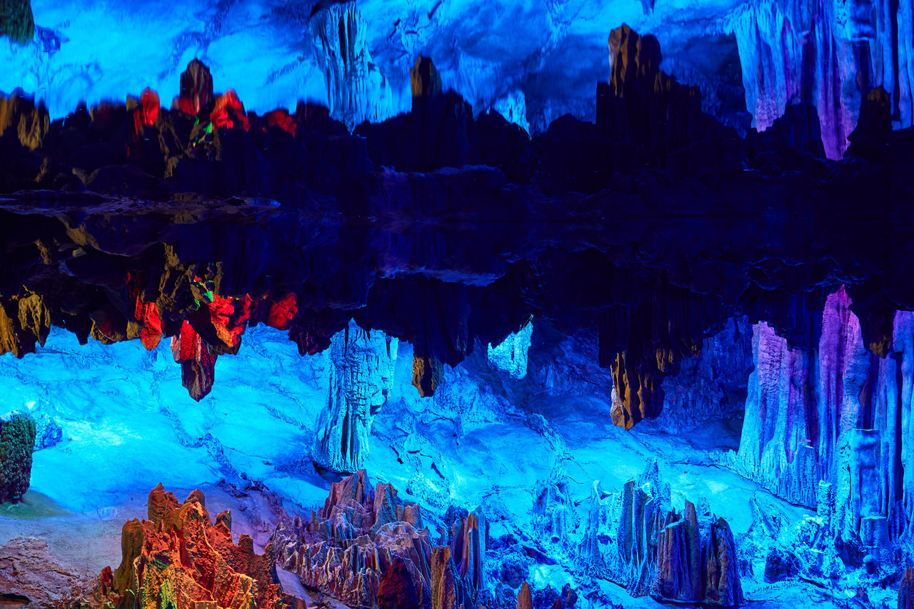 PANORAMIC VIEW OF FROZEN ROCK FORMATION