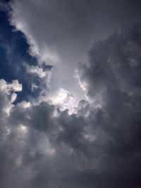 Low angle view of clouds in sky