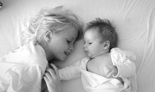 Close-up of girl at home