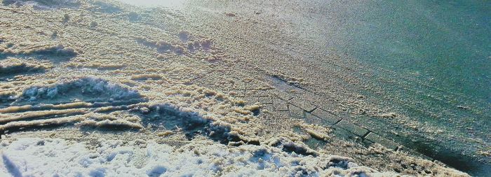 Close-up of sand on beach