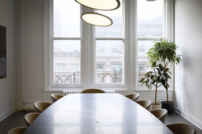 Interior of empty conference room in office