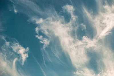 Low angle view of clouds in sky