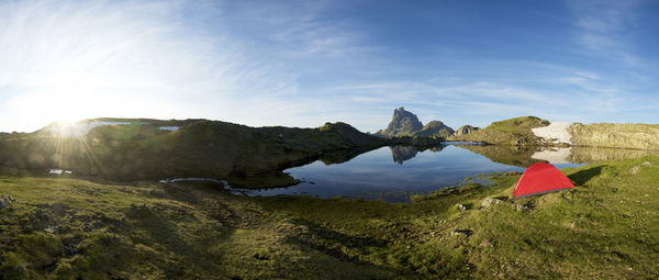 Midi d`ossau peak in ossau valley, pyrenees in france.