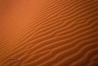 High angle view of sand dune