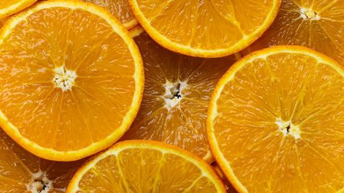 Full frame shot of orange slices