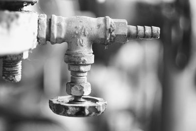 Close-up of old faucet