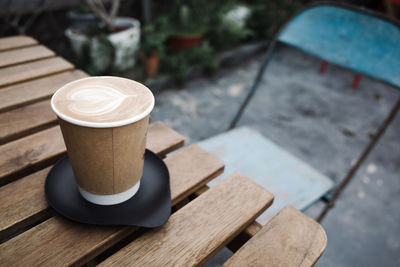 Close-up of coffee on table