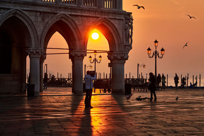 View of sea against sky during sunset