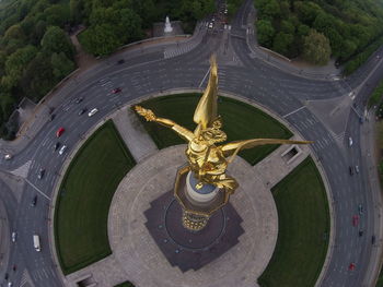 High angle view of angel statue at berlin victory column